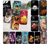 Funda de teléfono JO42 One Piece para iPhone 7 8 11 12 13 14 15 16 16E XS Pro Max XR X SE Samsung S20 S21 S22 S23 S24 FE Ultra Plus Lite S21S A55 iPhone 11 oliva