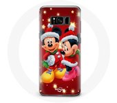 Funda Samsung Galaxy S8 Mickey Mouse y Minnie Mouse el día de Navidad