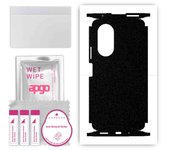 apgo Protective Skin Sticker for the back+sides compatible with Honor 50 SE, Full Wrap Film, Foil, Vinyl - Pattern Matte Black