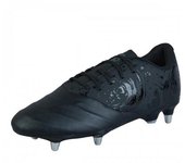 canterbury Botas de rugby para terreno blando de cuero Phoenix Genesis Team 2025 para hombre 3.5 UK negro/plata