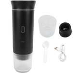 Cafetera portátil recargable eléctrica de mano para coche, para viajes, oficina y hogar. L negro
