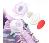 2024 Nuevos cordones automáticos para zapatillas con hebilla giratoria, cordones para zapatos sin ataduras, para adultos y niños, cordones para zapatos sin atar, accesorios para zapatos, 1 par CHINA blanco