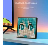 Mesa de escritorio LED con Bluetooth, pantalla Pixel y luz ambiental con marco Pixel para montar en la pared.