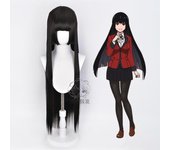 Anime 90 cm largo oscuro púrpura Mikan Tsumik Cosplay peluca Anime Dangan Ronpa 2 Danganronpa pelucas de pelo resistentes al calor 90cm negro