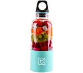 Vaso de jugo eléctrico, vaso de jugo portátil, máquina para hacer batidos de frutas, exprimidor de jugo, exprimidor portátil recargable por USB, mezclador de jugo One Size azul
