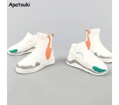 Zapatos de baloncesto de moda para muñecas Ken Boy, zapatillas deportivas para el novio de Barbie Ken 1/6, accesorios para muñecas, juguetes para niños blanco