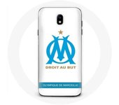 Coque pour Samsung Galaxy S5 Olympique de Marseille Logo Fond Blanc