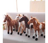 Caballo de simulación de 30cm, juguetes de peluche, lindo Animal relleno, muñeca cebra, caballo realista suave, juguete para niños, regalo de cumpleaños red blooded horse