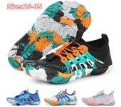 Zapatos de agua para niños, zapatos acuáticos para niños, sandalias de drenaje para deportes de playa, zapatillas de secado rápido para nadar descalzo, paseos en bote, buceo y surf 26 negro