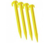 Clavijas de suelo de plástico Carta Sport (Paquete de 10) One Size amarillo