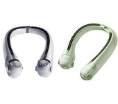 Ventilador de cuello sin hojas, recargable, silencioso, para deportes, para el hogar, ventiladores portátiles para exteriores verde