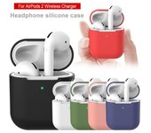 Estuche de carga para AirPods 2 Estuche para auriculares Funda protectora suave Funda de silicona Anti-caída Anti-huellas Estuche para auriculares Apple Skin Accesorios