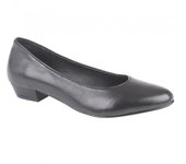 Mod Comfys Mujer/Señora Cuero Zapatos De Salón 8 UK negro