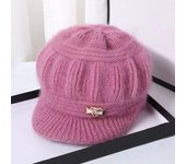 Nuevos sombreros de mujer de otoño e invierno, sombreros casuales de moda tejidos, sombreros de lana cálidos de felpa gruesa One Size