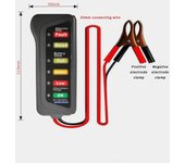 Probador de batería para automóvil, motocicleta, batería de coche, probadores de batería ABS, rojo, amarillo y verde, 12 V, nivel de batería, comprobador de fluido