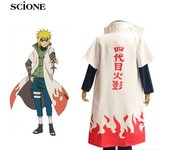 Namikaze Minato Cosplay de disfraces de dibujos animados 4. ° capa de Hokage Uzumaki capa de dibujos animados disfraz de Cosplay S