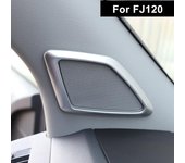 Para Toyota Land Cruiser Prado FJ120 Lexus GX460 2pcs / lote Pilar delantero Puerta audio altavoz estéreo marco de cubierta decorativa