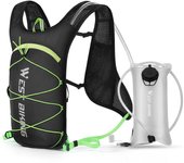 Mochila de hidratación para montar en bicicleta Mochila de bicicleta con bolsa de agua Mochila para deportes al aire libre Portátil negro