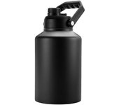 Botella de agua aislada de 128oz y 3785ml, termo de acero inoxidable apto para lavavajillas, jarra sin BPA con asa y fondo antideslizante 64oz 1892ml