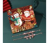 Kit de fabricación de pulseras para hacer bricolaje con calendario de adviento navideño de 2024, accesorios de joyería con cuenta regresiva de Navidad de 24 días con 22 cuentas, 2 pulseras para niños, adolescentes y mujeres