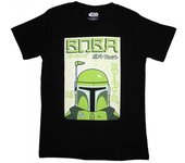 Star Wars Unisex Adult Boba Fett Japanese T-Shirt XL negro