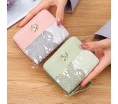 Cartera de cuero para mujer de moda clásica y moderna (9 ranuras para tarjetas, 2 ranuras para efectivo) Bolso ligero y lujoso para mujer, ideal para estudiantes y niñas
