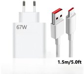 Cargador rápido USB de 67 W, carga rápida 3.0, para Xiaomi Mi 13, 14, Mix Fold, Mi 11 Ultra, Poco F3, X3 GT, X4, X5 PRO, Redmi Note 9, 10, 11, 12, 13 Pro blanco