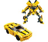 Robot 2 en 1, bloques de coche amarillo, 225 Uds., juego de bloques de construcción, modelos ensamblados, juguetes educativos para niños, regalo 8711