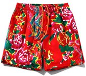 Pantalones cortos casuales de verano para hombre, ropa vintage, tallas grandes, cintura elástica M(35kg-42kg) negro