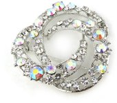 Les Trésors De Lily [N0239] - Broche de diseño 'Sissi' blanco plata