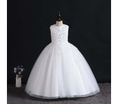 Vestido largo de princesa con tutú para niñas europeas y americanas para presentaciones de piano 150 cm color rosa