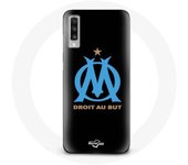 Coque pour Samsung Galaxy A50 Logo Olympique de Marseille Fond Noir