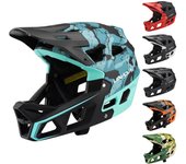 Casco de bicicleta de montaña de cara completa para adultos que compite con el casco MTB cuesta abajo para bicicleta de montaña negro/rojo