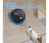 Nuevo Robot aspirador inteligente automático recargable, fregador de suelo húmedo y seco, Robot de limpieza de suelo inteligente 1 set blanco