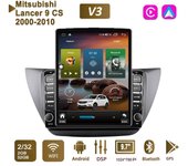 Radio Android de 9,7 pulgadas para Mitsubishi Lancer 9 CS 2000-2010, reproductor multimedia con pantalla vertical Tesla de 2 DIN y Carplay, 2+32 GB