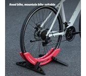 1 pieza/1 juego de soporte de suelo para aparcamiento de bicicletas, 30-80 mm, ajustable, antideslizante, resistente, para interior y exterior, para garaje, montaña, carretera, soporte para ruedas 1pc negro