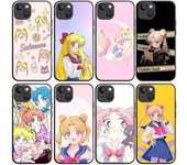 B-11 Sailor Moon funda negra para OPPO A5 A9 A15 A16 A55 A94 A95 A96 Reno 6 7 8 10 5G Realme 7I 8I C30 C31 VIVO V23E V25 V27 Pro Y20S Y17S Realme 8i aero