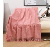 Manta tejida para sofá, suave manta estilo granja boho con borlas, mantas decorativas ligeras para el hogar, mantas para cama, silla o sofá 130*170CM（tassels） menta
