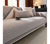 Esterilla de sofá con diseño de pájaros en cuadrícula, de chenilla, antideslizante, universal para todas las estaciones, para sala de estar, hogar, jacquard 70x70