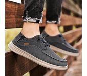 Zapatos de lona a la moda para hombre, zapatos deportivos ligeros, de verano, de malla, transpirables, vulcanizados, con cordón de zapato, zapatillas de trabajo para hombre 39 caqui