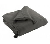 Edredon ou Bout de lit  Gaïa  toutes dimensions  Gaze de Coton  - Gaïa Granit - 150 x 150 cm