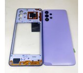 Completo para Samsung Galaxy A32 5G 4G A326 A325 marco medio + reparación de puerta trasera de batería A32 5G Purple