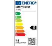 regleta electronica led 48w 6500k luz fria 4700lm 150x3,5x12cm edm