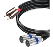 Cable de conversión AZNABLE XLR RCA para micrófono, cable Canon (Macho, 1,5 m)