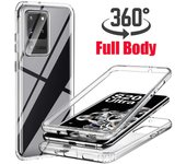 Funda de cuerpo completo 360 para Samsung Galaxy A55 A35 A56 A36 A25 A15 A54 A34 A24 A14 A05 A05S S25S24 S23 FE S22 S21 Ultra A73 A53 Fundas transparentes para teléfono Samsung Galaxy Note 9 puro