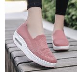 Zapatillas ortopédicas De tenis para Mujer, zapatos vulcanizados para Mujer, mocasines sin cordones con plataforma transpirable De malla, Zapatillas De Mujer 35 negro
