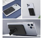 Estuche de silicona para tarjetas y billetera para teléfono celular, nuevo estuche para tarjetas para iPhone/Samsung negro