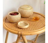 with Cover Bamboo Weave Basket Retro Bamboo Food Storage Jars Kitchen Container Tea Box  Gift S
