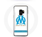 Coque pour Samsung Galaxy S9 plus Olympique de Marseille Logo Fond Blanc
