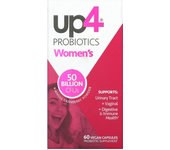 up4, probiótico para mujeres, 50 mil millones, 60 cápsulas vegetales (25 mil millones de UFC por cápsula)